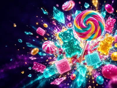 Sugar Rush slot game at SpinDjinn Casino